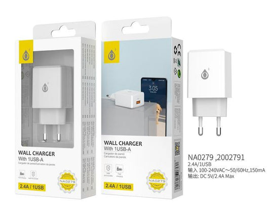 Carregador Entrada USB NA0279 Branco