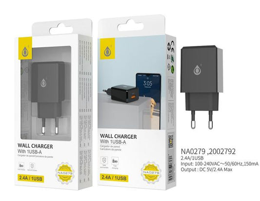 Carregador Entrada USB NA0279 Preto