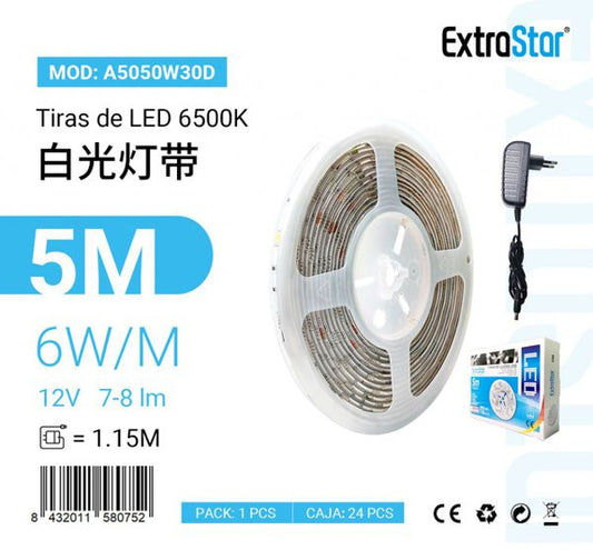 TIRAS DE LED 5M 150LED 6500K LED  5