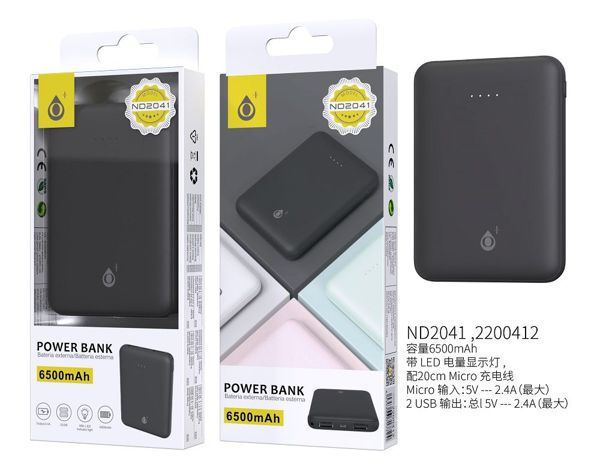 Powerbank Portátil 6500mAh Preto
