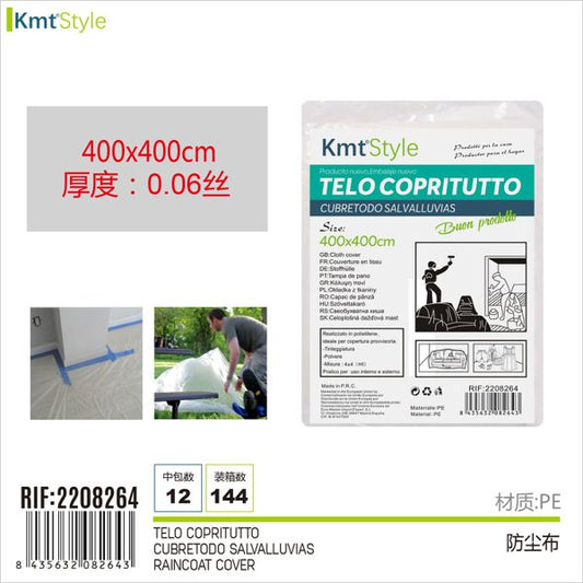 Plastico De Protecao Pintura 400*400cm 80g