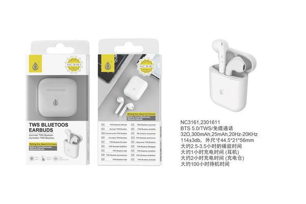 Fones de ouvido Bluetooth Roulis 5.0 TWS PURSE NC3161