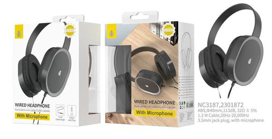 Fones de ouvido Vage Helmet NC3187 Preto