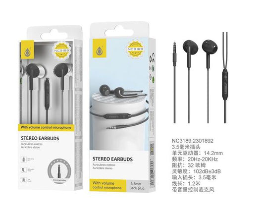 Auriculares Ouvido NC3189 Preto