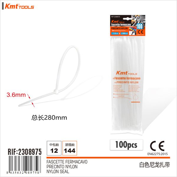 Abracadeira De Nylon Branco 3.6*280mm 100pcs