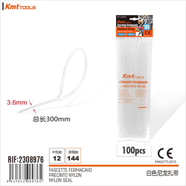 Abracadeira De Nylon Branco 3.6*300mm 100pcs