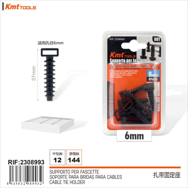 Suporte Abraçadeira 6mm 8pcs