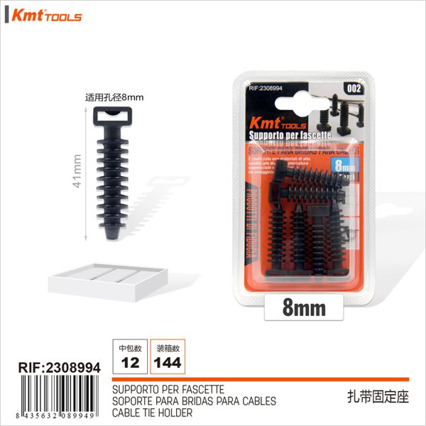 Suporte Abraçadeira 8mm 6pcs