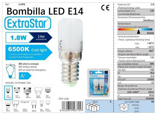 LÂMPADA LED DIRETIVO SET2 1.8W 6500K LUZ DIA KED 1.8W