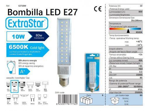 LÂMPADA 24LED 5630 E27 10W 6400K LUZ DIA CJ60 LED  10W