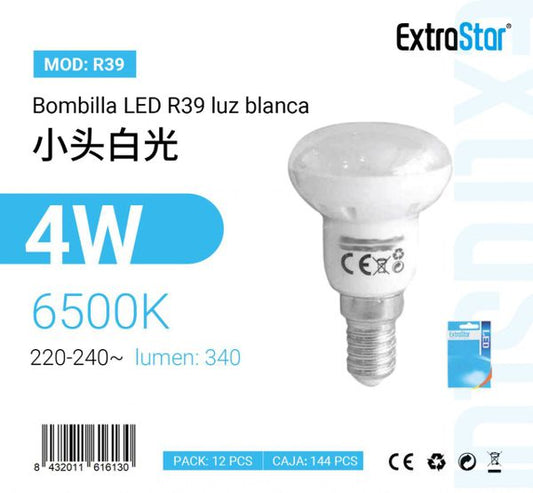LÂMPADA REFLETIVO LED R39 3.7W E14 6400K CJ144 LED  4W