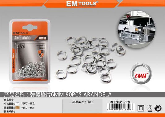 Anilha De Metal 6mm 90pcs