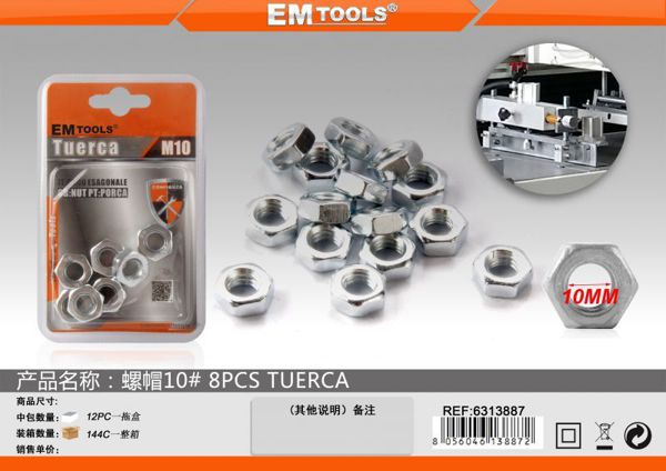 Porca De Parafuso 10mm 7pcs