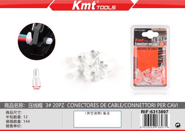 Conectores De Cabos 3mm 20pcs