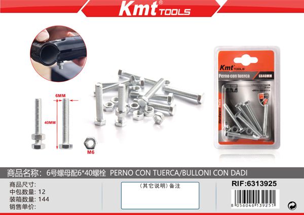 Parafuso Com Porca Conjunto 6/6*40mm