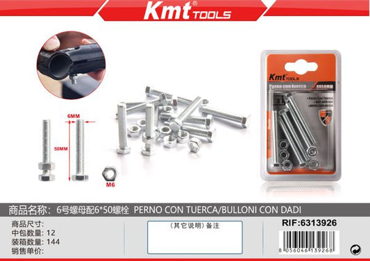 Parafuso Com Porca Conjunto 6/6*50mm
