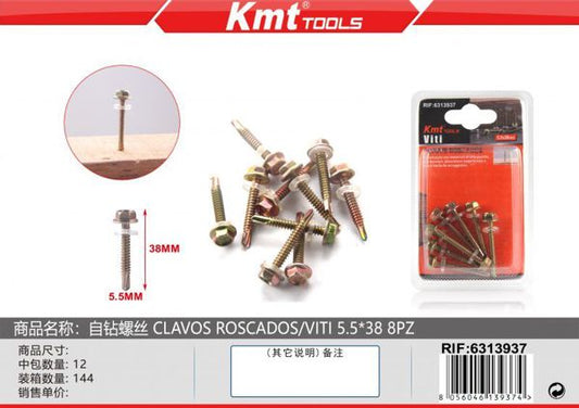 Parafusos Auto-Roscados 5.5*38 8pcs