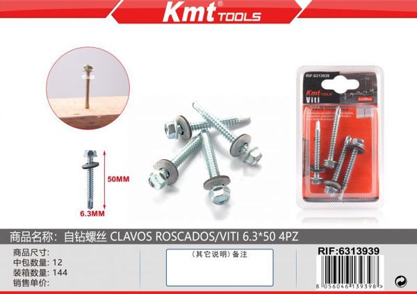 Parafusos Auto-Roscados 6.3*50 4pcs