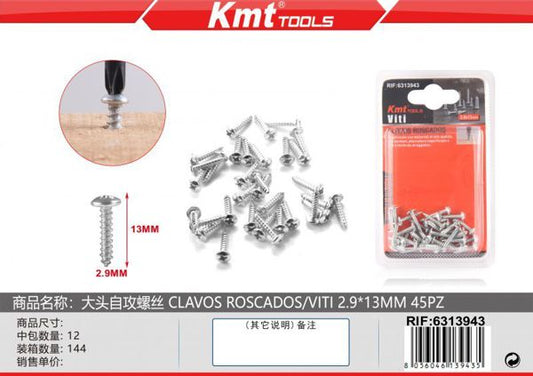 Parafuso Auto-Roscados 2.9*13mm 42PCS