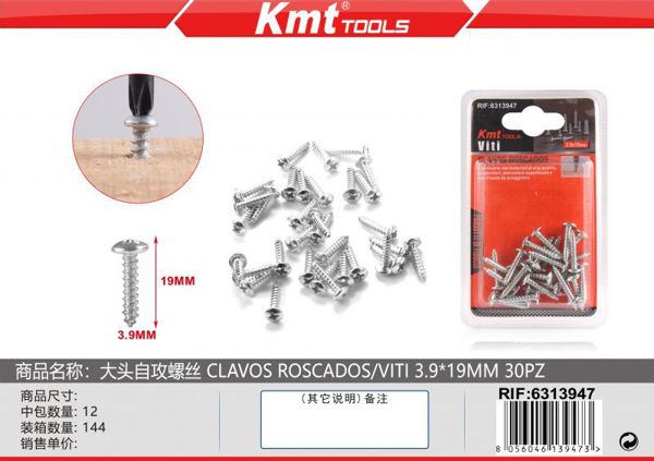Parafuso Auto-Roscados 3.9*19mm 30PCS