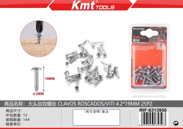 Parafuso Auto-Roscados 4.2*19mm 25PCS