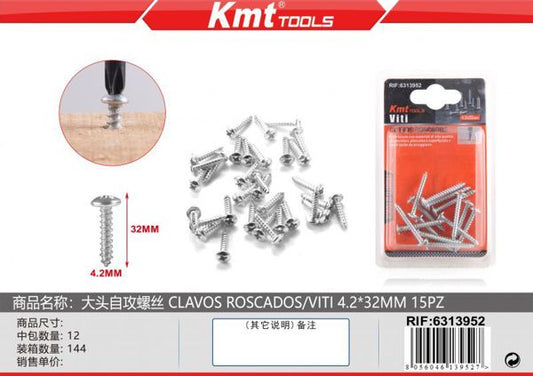 Parafuso Auto-Roscados 4.2*32mm 15PCS