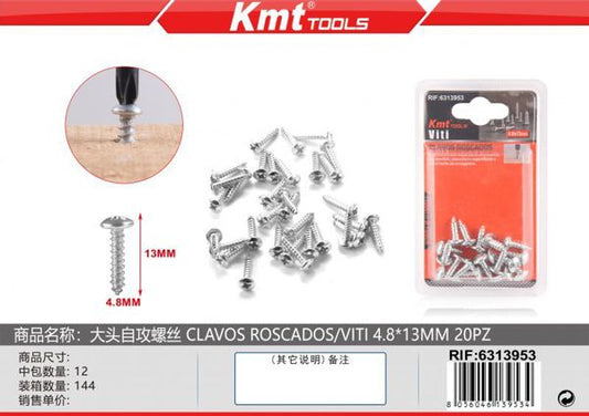 Parafuso Auto-Roscados 4.8*13mm 20PCS