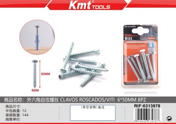 Parafuso 8pcs 6*50mm