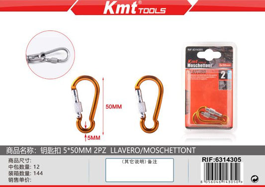 Mosquetao 5*50mm 2pcs