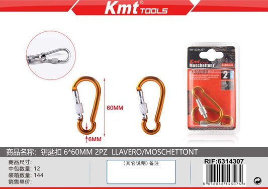 Mosquetao 6*60mm 2pcs