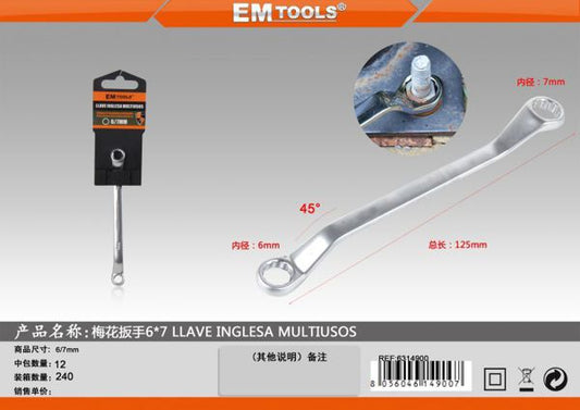 Chave Inglesa Multiusos 6*7mm