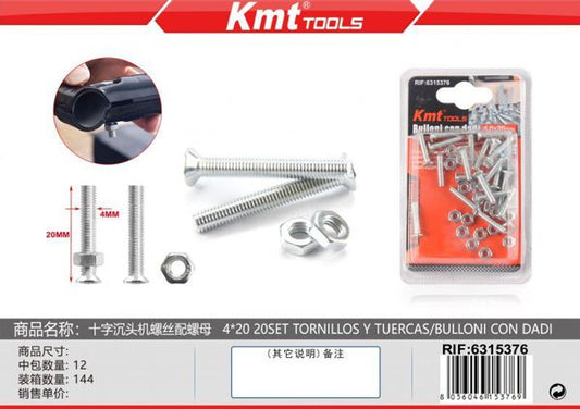 Parafuso Com Porca 4*20mm 20set