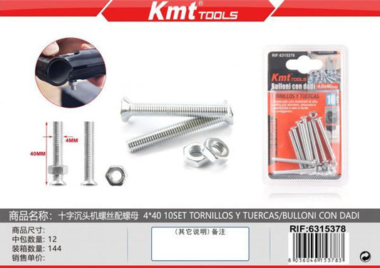 Parafuso Com Porca 4*40 10sets