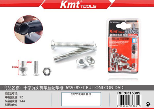 Parafuso Com Porca 6*30 7sets