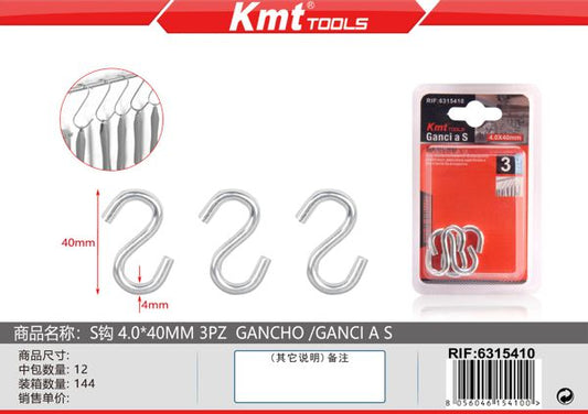 Gancho S 4.0*40mm 3pcs