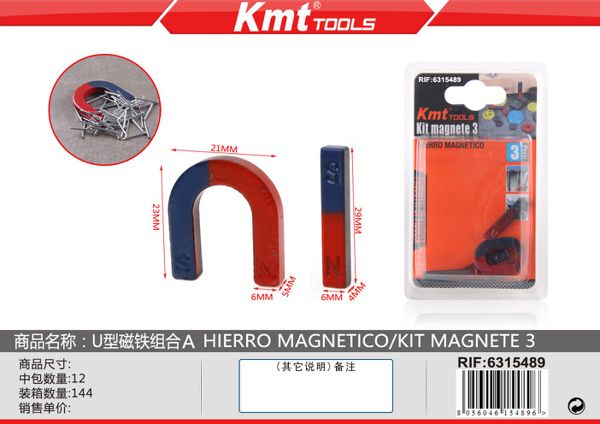 KIT íman em U 3PCS