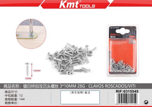 Parafuso 3*10mm 28g