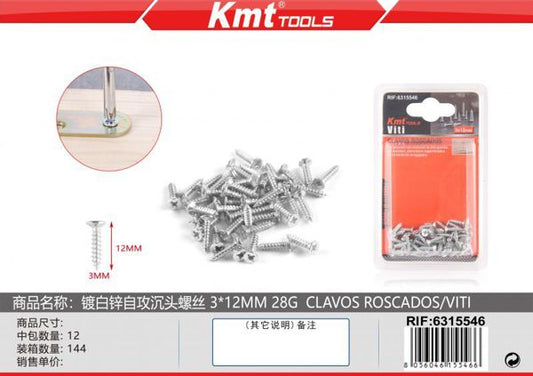 Parafuso 3*12mm 28g