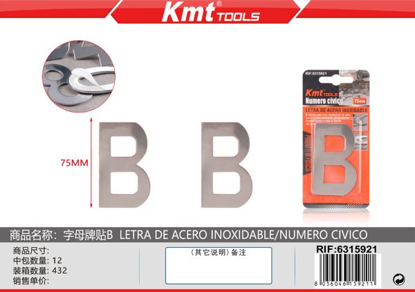 Numero de Aço Inoxidável B