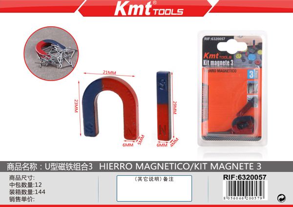 KIT íman em U 3PCS