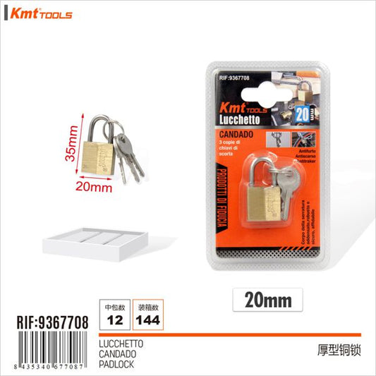 3 Mini Cadeado Chaves 20mm