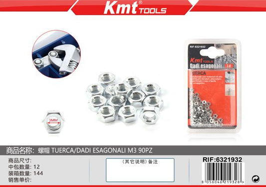 Porca De Parafuso M3 90pcs