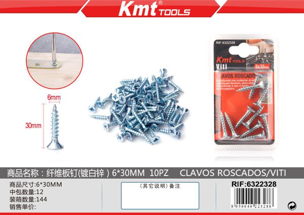 Parafuso 6*30mm 10pcs