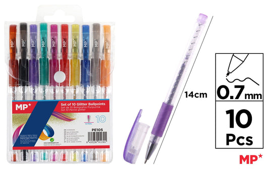 CANETAS PURPURINA 10 COLORES