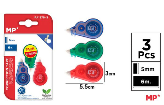 CORRETOR FITA 5MM*6M PACK