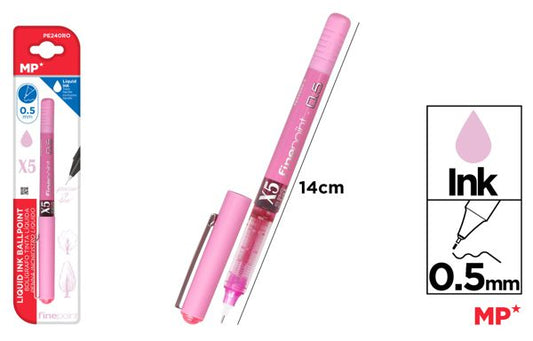 CANETA TINTA LIQUIDA PONTA AGULHA ROSA 0.5MM