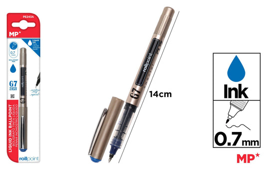 CANETA G7 TINTA LIQUIDA PONTA BALL AZUL