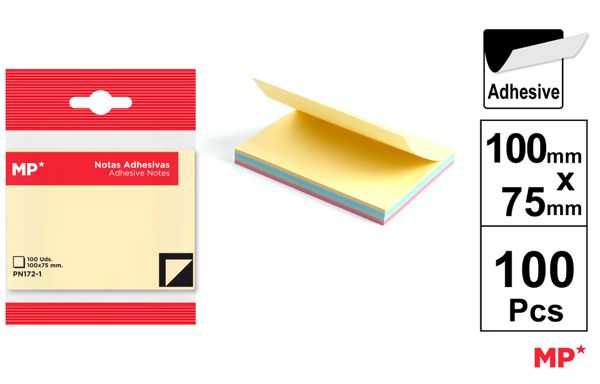 NOTAS ADESIVAS 100X75MM 100 PAGINAS