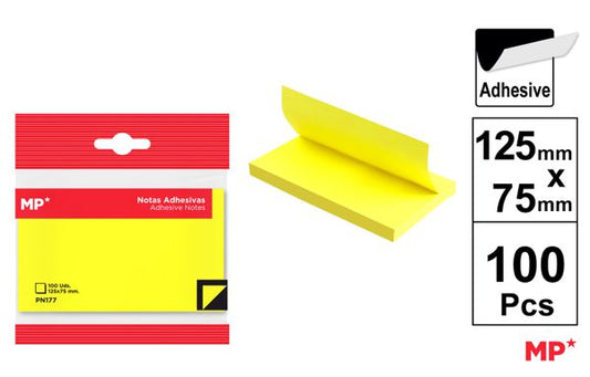 NOTAS ADESIVAS NEON 125X75MM 100 PAGINAS