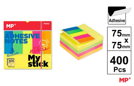 NOTAS ADESIVAS 75X75MM 400 PAGINAS